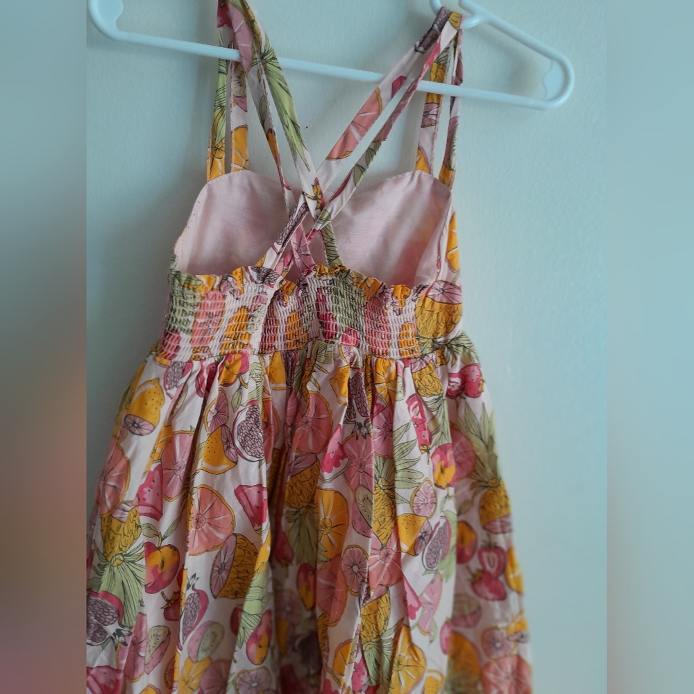 Colorful Fruit Print Strappy Sundress Size 4 - Picture 5 of 11